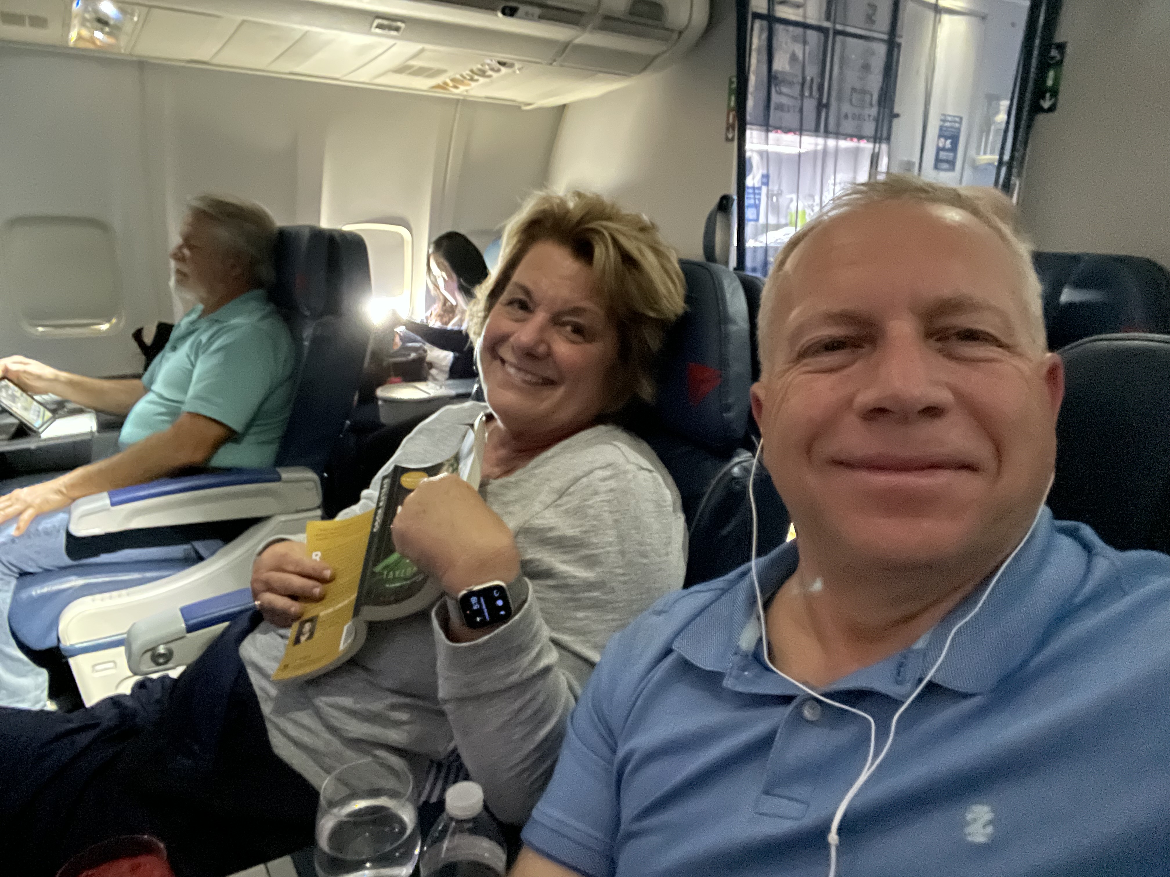 On the plane to Hawaii